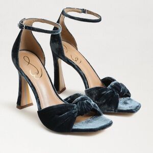 SAM ADELMAN LUCIA ANKLE STRAP OPEN TOE HEEL